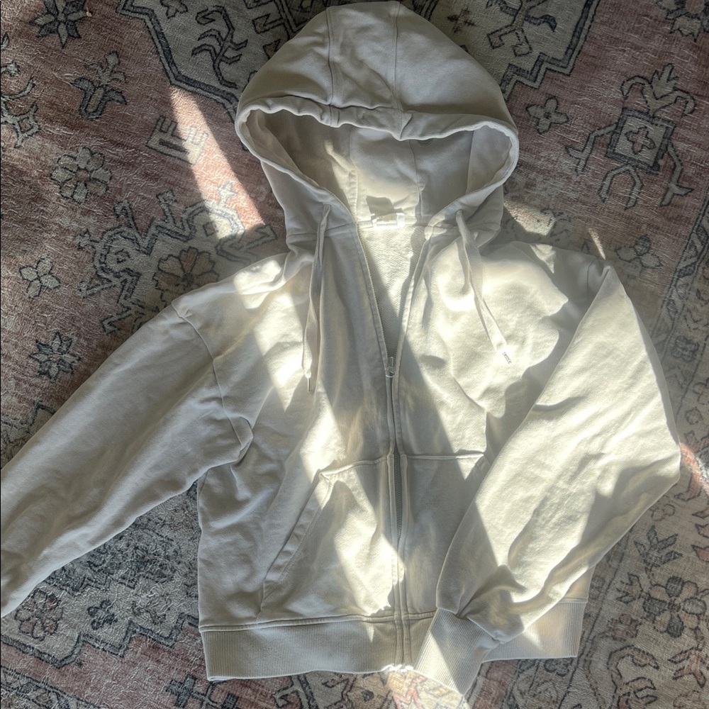 H&M Sport Cream Zip Hoodie
